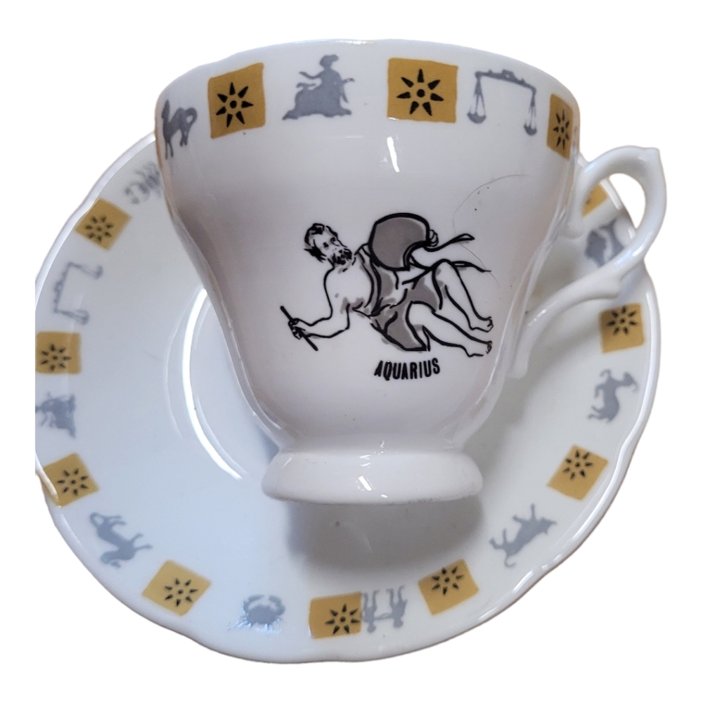 Royal Trent Aquarius Tea Cup Saucer & Cup Zodiac / Astrology